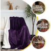 imageNICETOWN King Size Warm Sherpa Fleece Blanket Comfort Dual Sided Super Soft Fleece Throw Blanket for Bed Ultra Comfy Fuzzy Reversible Thick for Winter 90quot x 108quot OrangeSherpa  Fleece  Purple