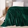 imageNICETOWN King Size Warm Sherpa Fleece Blanket Comfort Dual Sided Super Soft Fleece Throw Blanket for Bed Ultra Comfy Fuzzy Reversible Thick for Winter 90quot x 108quot OrangeForest Green
