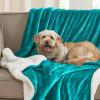 imageNICETOWN King Size Warm Sherpa Fleece Blanket Comfort Dual Sided Super Soft Fleece Throw Blanket for Bed Ultra Comfy Fuzzy Reversible Thick for Winter 90quot x 108quot OrangeSherpa  Fleece  Teal