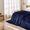 imageNICETOWN King Size Warm Sherpa Fleece Blanket Comfort Dual Sided Super Soft Fleece Throw Blanket for Bed Ultra Comfy Fuzzy Reversible Thick for Winter 90quot x 108quot OrangeNavy Blue