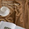 imageNICETOWN King Size Warm Sherpa Fleece Blanket Comfort Dual Sided Super Soft Fleece Throw Blanket for Bed Ultra Comfy Fuzzy Reversible Thick for Winter 90quot x 108quot OrangeCoffee