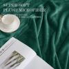 imageNICETOWN King Size Warm Sherpa Fleece Blanket Comfort Dual Sided Super Soft Fleece Throw Blanket for Bed Ultra Comfy Fuzzy Reversible Thick for Winter 90quot x 108quot OrangeForest Green