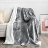 imageNICETOWN King Size Warm Sherpa Fleece Blanket Comfort Dual Sided Super Soft Fleece Throw Blanket for Bed Ultra Comfy Fuzzy Reversible Thick for Winter 90quot x 108quot OrangeSherpa  Fleece  Light Grey