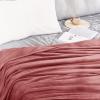 imageNICETOWN King Size Warm Sherpa Fleece Blanket Comfort Dual Sided Super Soft Fleece Throw Blanket for Bed Ultra Comfy Fuzzy Reversible Thick for Winter 90quot x 108quot OrangeDusty Pink