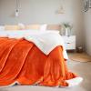 imageNICETOWN King Size Warm Sherpa Fleece Blanket Comfort Dual Sided Super Soft Fleece Throw Blanket for Bed Ultra Comfy Fuzzy Reversible Thick for Winter 90quot x 108quot OrangeSherpa  Fleece  Orange