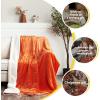 imageNICETOWN King Size Warm Sherpa Fleece Blanket Comfort Dual Sided Super Soft Fleece Throw Blanket for Bed Ultra Comfy Fuzzy Reversible Thick for Winter 90quot x 108quot OrangeSherpa  Fleece  Orange