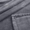 imageNICETOWN King Size Warm Sherpa Fleece Blanket Comfort Dual Sided Super Soft Fleece Throw Blanket for Bed Ultra Comfy Fuzzy Reversible Thick for Winter 90quot x 108quot OrangeLight Grey