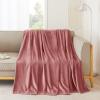 imageNICETOWN King Size Warm Sherpa Fleece Blanket Comfort Dual Sided Super Soft Fleece Throw Blanket for Bed Ultra Comfy Fuzzy Reversible Thick for Winter 90quot x 108quot OrangeDusty Pink