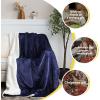 imageNICETOWN King Size Warm Sherpa Fleece Blanket Comfort Dual Sided Super Soft Fleece Throw Blanket for Bed Ultra Comfy Fuzzy Reversible Thick for Winter 90quot x 108quot OrangeSherpa  Fleece  Navy Blue