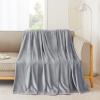imageNICETOWN King Size Warm Sherpa Fleece Blanket Comfort Dual Sided Super Soft Fleece Throw Blanket for Bed Ultra Comfy Fuzzy Reversible Thick for Winter 90quot x 108quot OrangeLight Grey