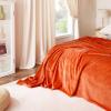 imageNICETOWN King Size Warm Sherpa Fleece Blanket Comfort Dual Sided Super Soft Fleece Throw Blanket for Bed Ultra Comfy Fuzzy Reversible Thick for Winter 90quot x 108quot OrangeOrange
