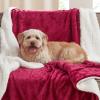imageNICETOWN King Size Warm Sherpa Fleece Blanket Comfort Dual Sided Super Soft Fleece Throw Blanket for Bed Ultra Comfy Fuzzy Reversible Thick for Winter 90quot x 108quot OrangeSherpa  Fleece  Burgundy Red