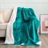 imageNICETOWN King Size Warm Sherpa Fleece Blanket Comfort Dual Sided Super Soft Fleece Throw Blanket for Bed Ultra Comfy Fuzzy Reversible Thick for Winter 90quot x 108quot OrangeSherpa  Fleece  Teal