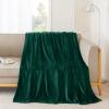 imageNICETOWN King Size Warm Sherpa Fleece Blanket Comfort Dual Sided Super Soft Fleece Throw Blanket for Bed Ultra Comfy Fuzzy Reversible Thick for Winter 90quot x 108quot OrangeForest Green