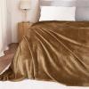 imageNICETOWN King Size Warm Sherpa Fleece Blanket Comfort Dual Sided Super Soft Fleece Throw Blanket for Bed Ultra Comfy Fuzzy Reversible Thick for Winter 90quot x 108quot OrangeCoffee