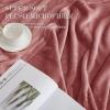 imageNICETOWN King Size Warm Sherpa Fleece Blanket Comfort Dual Sided Super Soft Fleece Throw Blanket for Bed Ultra Comfy Fuzzy Reversible Thick for Winter 90quot x 108quot OrangeDusty Pink