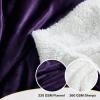 imageNICETOWN King Size Warm Sherpa Fleece Blanket Comfort Dual Sided Super Soft Fleece Throw Blanket for Bed Ultra Comfy Fuzzy Reversible Thick for Winter 90quot x 108quot OrangeSherpa  Fleece  Purple