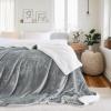 imageNICETOWN King Size Warm Sherpa Fleece Blanket Comfort Dual Sided Super Soft Fleece Throw Blanket for Bed Ultra Comfy Fuzzy Reversible Thick for Winter 90quot x 108quot OrangeSherpa  Fleece  Light Grey