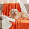 imageNICETOWN King Size Warm Sherpa Fleece Blanket Comfort Dual Sided Super Soft Fleece Throw Blanket for Bed Ultra Comfy Fuzzy Reversible Thick for Winter 90quot x 108quot OrangeSherpa  Fleece  Orange