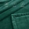 imageNICETOWN King Size Warm Sherpa Fleece Blanket Comfort Dual Sided Super Soft Fleece Throw Blanket for Bed Ultra Comfy Fuzzy Reversible Thick for Winter 90quot x 108quot OrangeForest Green