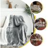 imageNICETOWN King Size Warm Sherpa Fleece Blanket Comfort Dual Sided Super Soft Fleece Throw Blanket for Bed Ultra Comfy Fuzzy Reversible Thick for Winter 90quot x 108quot OrangeSherpa  Fleece  Light Grey