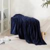 imageNICETOWN King Size Warm Sherpa Fleece Blanket Comfort Dual Sided Super Soft Fleece Throw Blanket for Bed Ultra Comfy Fuzzy Reversible Thick for Winter 90quot x 108quot OrangeNavy Blue