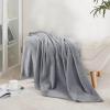 imageNICETOWN King Size Warm Sherpa Fleece Blanket Comfort Dual Sided Super Soft Fleece Throw Blanket for Bed Ultra Comfy Fuzzy Reversible Thick for Winter 90quot x 108quot OrangeLight Grey