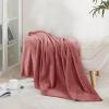 imageNICETOWN King Size Warm Sherpa Fleece Blanket Comfort Dual Sided Super Soft Fleece Throw Blanket for Bed Ultra Comfy Fuzzy Reversible Thick for Winter 90quot x 108quot OrangeDusty Pink