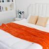 imageNICETOWN King Size Warm Sherpa Fleece Blanket Comfort Dual Sided Super Soft Fleece Throw Blanket for Bed Ultra Comfy Fuzzy Reversible Thick for Winter 90quot x 108quot OrangeSherpa  Fleece  Orange