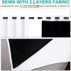 imageNICETOWN 100 Blackout Window Curtain Panels Cold and Full Light Blocking Drapes with Black Liner for Nursery 84 inches Drop Thermal Insulated Draperies White 2 Pieces 52 Wide Each Panel