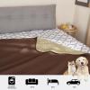 imageNICETOWN 100 Waterproof Dog Blanket Sofa Covers Couch Cover for Pets Cats Furniture Protector Dog Travel Bed Reversible Washable Mat for Car Floor 82quot W x 82quot L 1 Panel BeigeKhakiChocolateSand