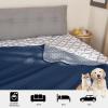 imageNICETOWN 100 Waterproof Dog Blanket Sofa Covers Couch Cover for Pets Cats Furniture Protector Dog Travel Bed Reversible Washable Mat for Car Floor 82quot W x 82quot L 1 Panel BeigeKhakiNavyStone Blue