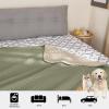 imageNICETOWN 100 Waterproof Dog Blanket Sofa Covers Couch Cover for Pets Cats Furniture Protector Dog Travel Bed Reversible Washable Mat for Car Floor 82quot W x 82quot L 1 Panel BeigeKhakiBeigeKhaki
