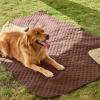 imageNICETOWN 100 Waterproof Dog Blanket Sofa Covers Couch Cover for Pets Cats Furniture Protector Dog Travel Bed Reversible Washable Mat for Car Floor 82quot W x 82quot L 1 Panel BeigeKhakiChocolateSand