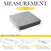imageNICETOWN 2 Pack Square Waterproof Outdoor Cushion Covers 24 x 24 x 4 inch with Zipper Fade Safe Patio Cushion Covers Replacement with 4 Buckle Straps Grey Covers OnlyGrey