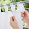 imageNICETOWN 2 Panels Indoor Outdoor Waterproof Patio Curtains Sticky Tab Top Soft Voile Sheer Vertical Indoor Outdoor Drapes Easy Hanging for PorchCabana Ivory W54 x L96White