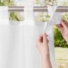 imageNICETOWN 2 Panels Indoor Outdoor Waterproof Patio Curtains Sticky Tab Top Soft Voile Sheer Vertical Indoor Outdoor Drapes Easy Hanging for PorchCabana Ivory W54 x L96Ivory