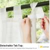imageNICETOWN 2 Panels Indoor Outdoor Waterproof Patio Curtains Sticky Tab Top Soft Voile Sheer Vertical Indoor Outdoor Drapes Easy Hanging for PorchCabana Ivory W54 x L96Beige