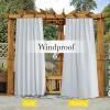 imageNICETOWN 2 Panels Outdoor Curtains for Patio Waterproof Top ampamp Bottom Fixed Waterproof Outdoor Drapes with Free Rope Privacy Sun Blocking Shades for Gazebo Pergolas Biscotti Beige W52 x L84Greyish White