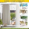 imageNICETOWN 2 Panels Outdoor Curtains for Patio Waterproof Top ampamp Bottom Fixed Waterproof Outdoor Drapes with Free Rope Privacy Sun Blocking Shades for Gazebo Pergolas Biscotti Beige W52 x L84Natural