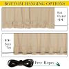 imageNICETOWN 2 Panels Outdoor Curtains for Patio Waterproof Top ampamp Bottom Fixed Waterproof Outdoor Drapes with Free Rope Privacy Sun Blocking Shades for Gazebo Pergolas Biscotti Beige W52 x L84Biscotti Beige