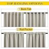 imageNICETOWN 2 Panels Outdoor Curtains for Patio Waterproof Top ampamp Bottom Fixed Waterproof Outdoor Drapes with Free Rope Privacy Sun Blocking Shades for Gazebo Pergolas Biscotti Beige W52 x L84Natural