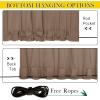 imageNICETOWN 2 Panels Outdoor Curtains for Patio Waterproof Top ampamp Bottom Fixed Waterproof Outdoor Drapes with Free Rope Privacy Sun Blocking Shades for Gazebo Pergolas Biscotti Beige W52 x L84Tan