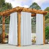 imageNICETOWN 2 Panels Outdoor Curtains for Patio Waterproof Top ampamp Bottom Fixed Waterproof Outdoor Drapes with Free Rope Privacy Sun Blocking Shades for Gazebo Pergolas Biscotti Beige W52 x L84Greyish White