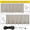imageNICETOWN 2 Panels Outdoor Curtains for Patio Waterproof Top ampamp Bottom Fixed Waterproof Outdoor Drapes with Free Rope Privacy Sun Blocking Shades for Gazebo Pergolas Biscotti Beige W52 x L84Natural