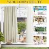 imageNICETOWN 2 Panels Outdoor Curtains for Patio Waterproof Top ampamp Bottom Fixed Waterproof Outdoor Drapes with Free Rope Privacy Sun Blocking Shades for Gazebo Pergolas Biscotti Beige W52 x L84Beige