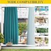 imageNICETOWN 2 Panels Outdoor Curtains for Patio Waterproof Top ampamp Bottom Fixed Waterproof Outdoor Drapes with Free Rope Privacy Sun Blocking Shades for Gazebo Pergolas Biscotti Beige W52 x L84Peacock Teal