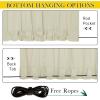 imageNICETOWN 2 Panels Outdoor Curtains for Patio Waterproof Top ampamp Bottom Fixed Waterproof Outdoor Drapes with Free Rope Privacy Sun Blocking Shades for Gazebo Pergolas Biscotti Beige W52 x L84Beige