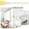 imageNICETOWN 2 Panels Outdoor Mosquito Netting for Patio Waterproof Extra Wide 118quot Airy Mesh Net Outdoor Sheer Curtains Privacy Rod Pocket DIY Adjustable Length ampamp Width for Sunroom W118 x L98 WhiteWhite