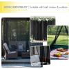 imageNICETOWN 2 Panels Outdoor Mosquito Netting for Patio Waterproof Extra Wide 118quot Airy Mesh Net Outdoor Sheer Curtains Privacy Rod Pocket DIY Adjustable Length ampamp Width for Sunroom W118 x L98 WhiteBlack